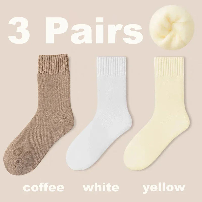 3 paires de Chaussettes épaisses  laine automne hiver